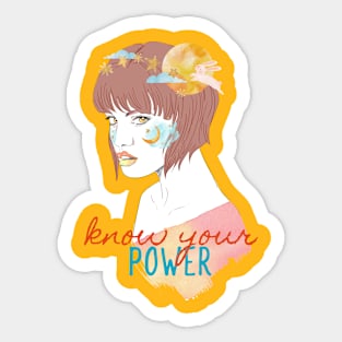 Know your power always Sticker